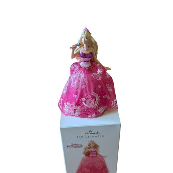 Barbie 2012 Princess Pop Star Hallmark Keepsake Christmas Ornament Cake Topper - Picture 1 of 11